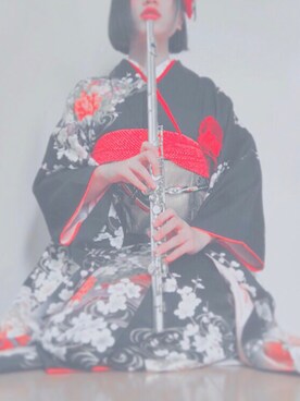「きもの」｜「アイテム（その他）」を使った、ちこくさん（レディース・154cm）の冬コーディネート