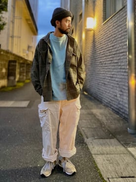「Right-on（ライトオン）のアイテム（帽子）」を使った、kjsaaanさん（メンズ・170cm）の秋コーディネート