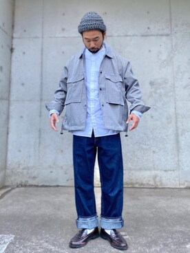 「Right-on（ライトオン）のアイテム（ブルゾン）」を使った、kjsaaanさん（メンズ・170cm）の秋コーディネート