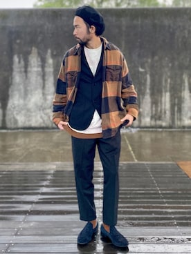 「BACK NUMBER（バックナンバー）のアイテム（スウェット）」を使った、kjsaaanさん（メンズ・170cm）の秋コーディネート