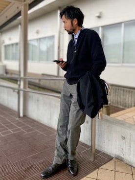 「Right-on（ライトオン）のアイテム（テーラードジャケット）」を使った、kjsaaanさん（メンズ・170cm）の秋コーディネート