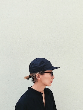 「PHIGVEL（フィグベル）のアイテム（帽子）」を使った、Noriko Kikuchiさん（レディース・162cm）の夏コーディネート