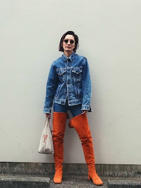 Noriko Kikuchiさん（レディース・162cm）の冬コーディネート