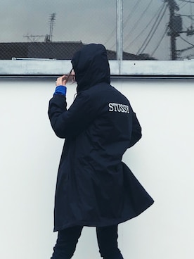 「STUSSY（ステューシー）のアイテム（ナイロンジャケット）」を使った、Noriko Kikuchiさん（レディース・162cm）の冬コーディネート