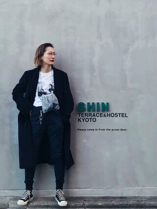 Noriko Kikuchi使用「HOLIDAY（Joe Szabo PHOTO L/S TEE ジョセフ・スザボ フォトロングスリーブTEE）」的時尚穿搭