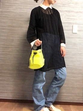 「haushca（ハウシュカ）のアイテム（トップス）」を使った、iro*さん（レディース・160cm）の春コーディネート