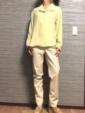 「haushca（ハウシュカ）のアイテム（トップス）」を使った、iro*さん（レディース・160cm）の春コーディネート