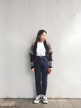 「靴下チラ見せ」｜「アイテム（財布/小物）」を使った、ぽんさん（レディース・159cm）の冬コーディネート