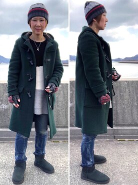 「UNITED ARROWS（ユナイテッドアローズ）のアイテム（ダッフルコート）」を使った、Tommyさん（レディース・160cm）の冬コーディネート