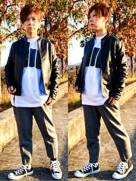 「DISCOVERED（ディスカバード）のアイテム」を使った、Tommyさん（レディース・160cm）の秋コーディネート
