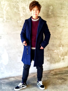 「unrelaxing（アンリラクシング）のアイテム（ジャケット/アウター）」を使った、Tommyさん（レディース・160cm）の冬コーディネート