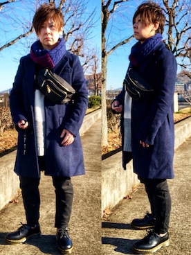 「unrelaxing（アンリラクシング）のアイテム（ジャケット/アウター）」を使った、Tommyさん（レディース・160cm）の冬コーディネート