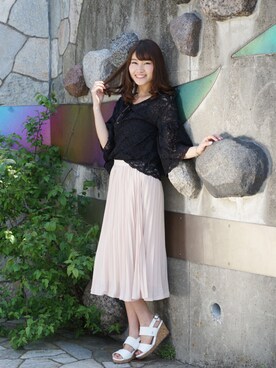 牧野綾花(まっきー)さん（レディース・166cm）の春コーディネート