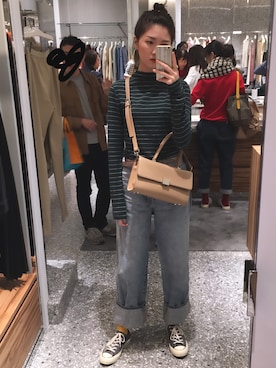 「STYLENANDA（スタイルナンダ）のアイテム（アクセサリー）」を使った、Nijiさん（レディース・170cm）の春コーディネート