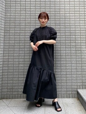 UNITED TOKYO スロープパターンギャザーワンピ新品