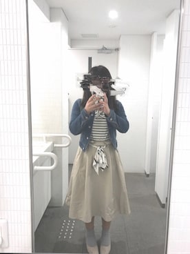 「dazzlin（ダズリン）のアイテム（デニムジャケット）」を使った、ao.さん（レディース・152cm）の春コーディネート