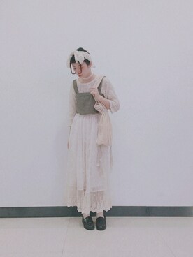 yukoさんの「WEGO/ベロア巾着トートバッグ」を使ったコーディネート