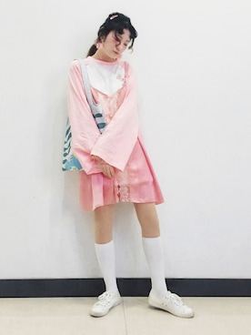 「ニーハイソックス」｜「アイテム（その他）」を使った、yukoさん（レディース・167cm）の秋コーディネート