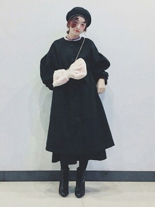 yuko使用「mystic（ウエストシャーリングコート）」的時尚穿搭