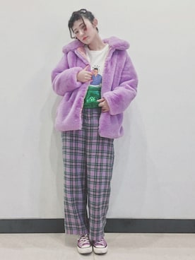 「WC（ダブル シー）のアイテム（ブルゾン）」を使った、yukoさん（レディース・167cm）の冬コーディネート