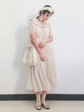 「present（プレゼント）のアイテム（イヤリング）」を使った、yukoさん（レディース・167cm）の秋コーディネート