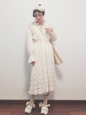 「present（プレゼント）のアイテム（イヤリング）」を使った、yukoさん（レディース・167cm）の秋コーディネート