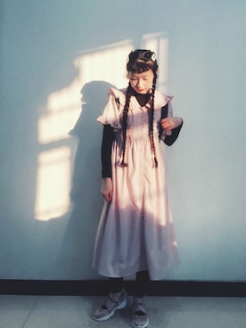 「夢展望（ユメテンボウ）のアイテム（ワンピース/ドレス）」を使った、yukoさん（レディース・167cm）の冬コーディネート