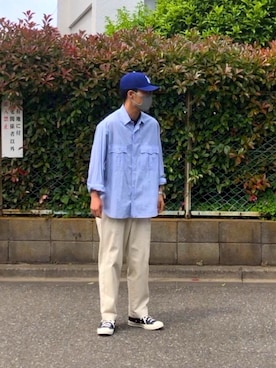 「CIAOPANIC TYPY（チャオパニックティピー）のアイテム（チノパンツ）」を使った、masayukiさん（メンズ・175cm）の春コーディネート