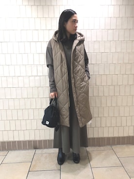 「SALON adam et rope'（サロン アダム エ ロペ）のアイテム（ブルゾン）」を使った、yazakiさん（レディース・156cm）の秋コーディネート