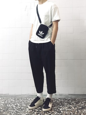 「黑白配」｜CWIP_OOTDさん（メンズ・169cm）の春コーディネート