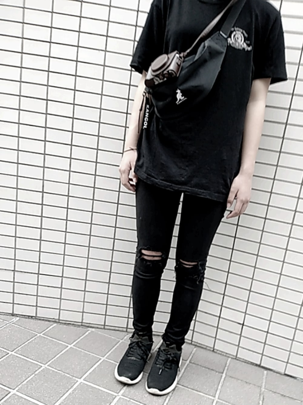 ◼️マークアンドロナ◼️長袖フリースMサイズ46黒美品◼️重ね着風