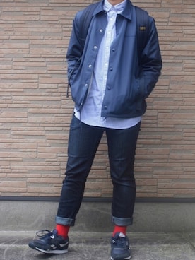 「SEVENDAYS=SUNDAY（セブンデイズサンデイ）のアイテム（シューズ）」を使った、ぜっきーさん（メンズ・165cm）の秋コーディネート