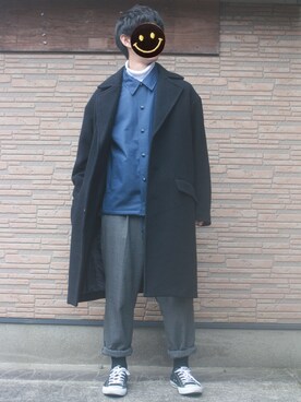 「niko and...（ニコアンド）のアイテム（その他アウター）」を使った、ぜっきーさん（メンズ・165cm）の冬コーディネート