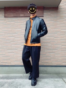 「UNIQLO（ユニクロ）のアイテム（ブルゾン）」を使った、ぜっきーさん（メンズ・165cm）の春コーディネート