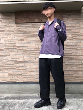 「Manhattan Portage」｜「アイテム（スラックス）」を使った、ぜっきーさん（メンズ・165cm）の春コーディネート