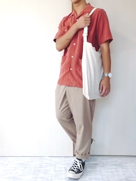 「THE COMMON TEMPO」｜ぜっきーさん（メンズ・166cm）の夏コーディネート