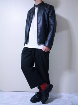 「UNIQLO（ユニクロ）のアイテム（ブルゾン）」を使った、ぜっきーさん（メンズ・166cm）の秋コーディネート