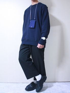 「A.P.C.（アーペーセー）のアイテム（バッグ）」を使った、ぜっきーさん（メンズ・166cm）の秋コーディネート