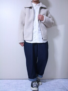 「UNIQLO（ユニクロ）のアイテム（ブルゾン）」を使った、ぜっきーさん（メンズ・166cm）の秋コーディネート