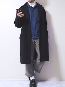 「niko and...（ニコアンド）のアイテム（その他アウター）」を使った、ぜっきーさん（メンズ・166cm）の冬コーディネート