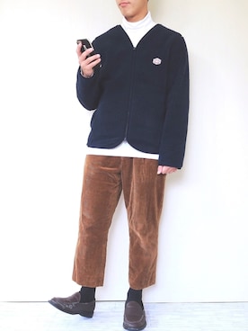 「Vincent et Mireille（バンソンエミレイユ）のアイテム（ジャケット/アウター）」を使った、ぜっきーさん（メンズ・166cm）の冬コーディネート