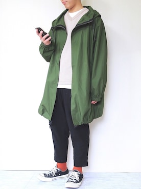 「niko and...（ニコアンド）のアイテム（その他アウター）」を使った、ぜっきーさん（メンズ・166cm）の冬コーディネート