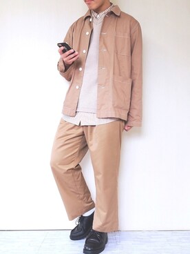 「niko and...（ニコアンド）のアイテム（その他アウター）」を使った、ぜっきーさん（メンズ・166cm）の春コーディネート
