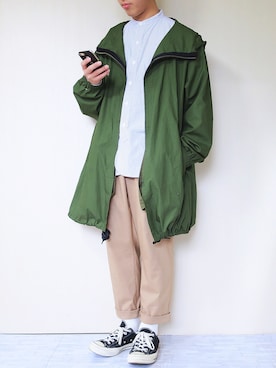 「niko and...（ニコアンド）のアイテム（その他アウター）」を使った、ぜっきーさん（メンズ・166cm）の春コーディネート