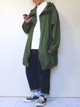 「niko and...（ニコアンド）のアイテム（その他アウター）」を使った、ぜっきーさん（メンズ・166cm）の春コーディネート