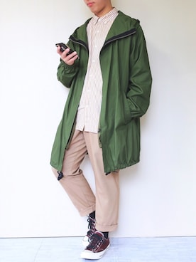 「niko and...（ニコアンド）のアイテム（その他アウター）」を使った、ぜっきーさん（メンズ・166cm）の春コーディネート