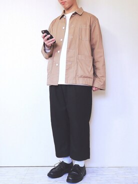 「niko and...（ニコアンド）のアイテム（その他アウター）」を使った、ぜっきーさん（メンズ・166cm）の春コーディネート