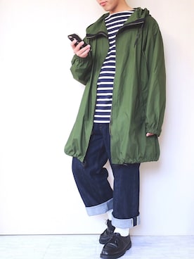 「niko and...（ニコアンド）のアイテム（その他アウター）」を使った、ぜっきーさん（メンズ・166cm）の春コーディネート