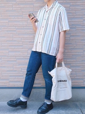 「zozoデニム」｜「アイテム（その他シューズ）」を使った、ぜっきーさん（メンズ・166cm）の春コーディネート
