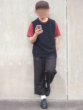 「Scye（サイ）のアイテム（Tシャツ/カットソー）」を使った、ぜっきーさん（メンズ・166cm）の夏コーディネート